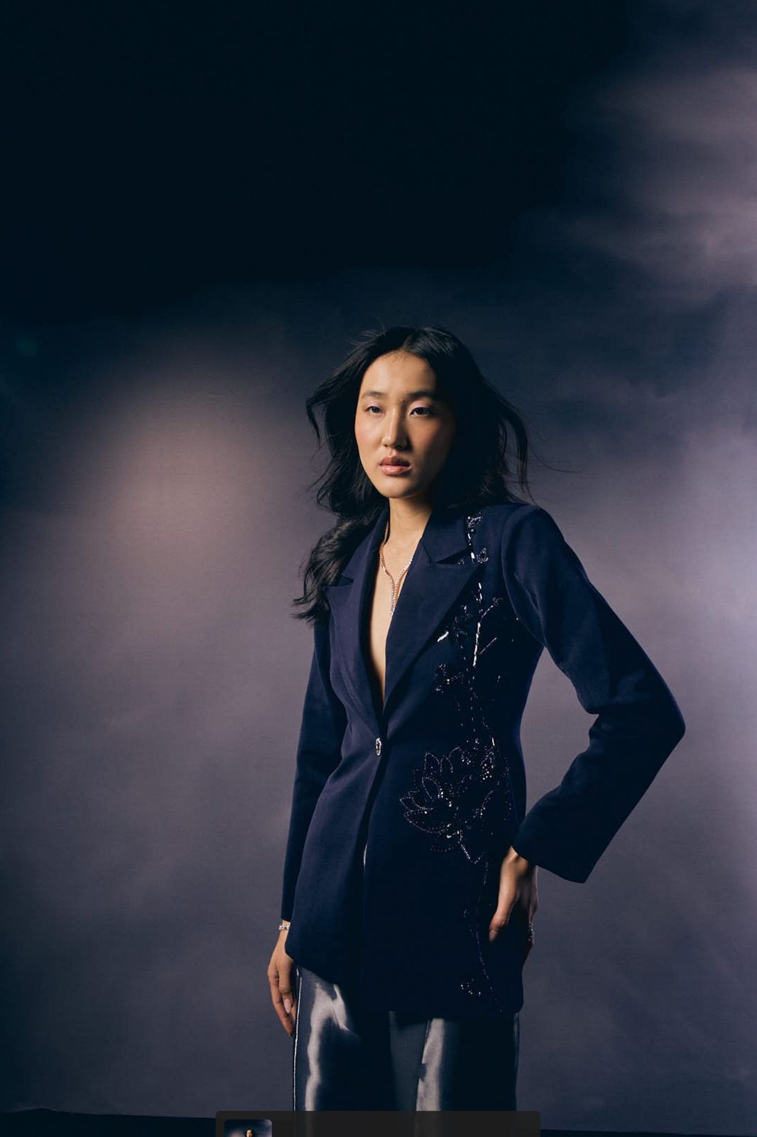 MIDNIGHT LOTUS BLAZER