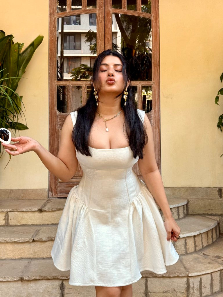Trishala Sikka in our Emma Dress In White
