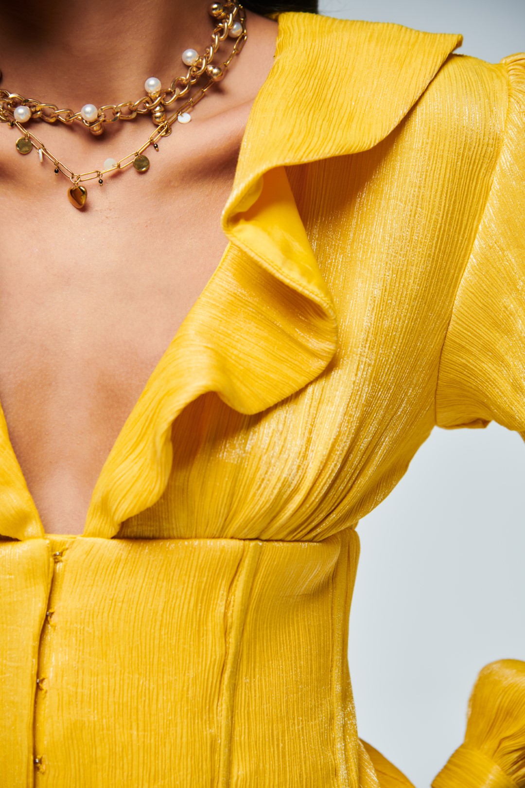 Radiance Balloon Sleeve Ruffle Top