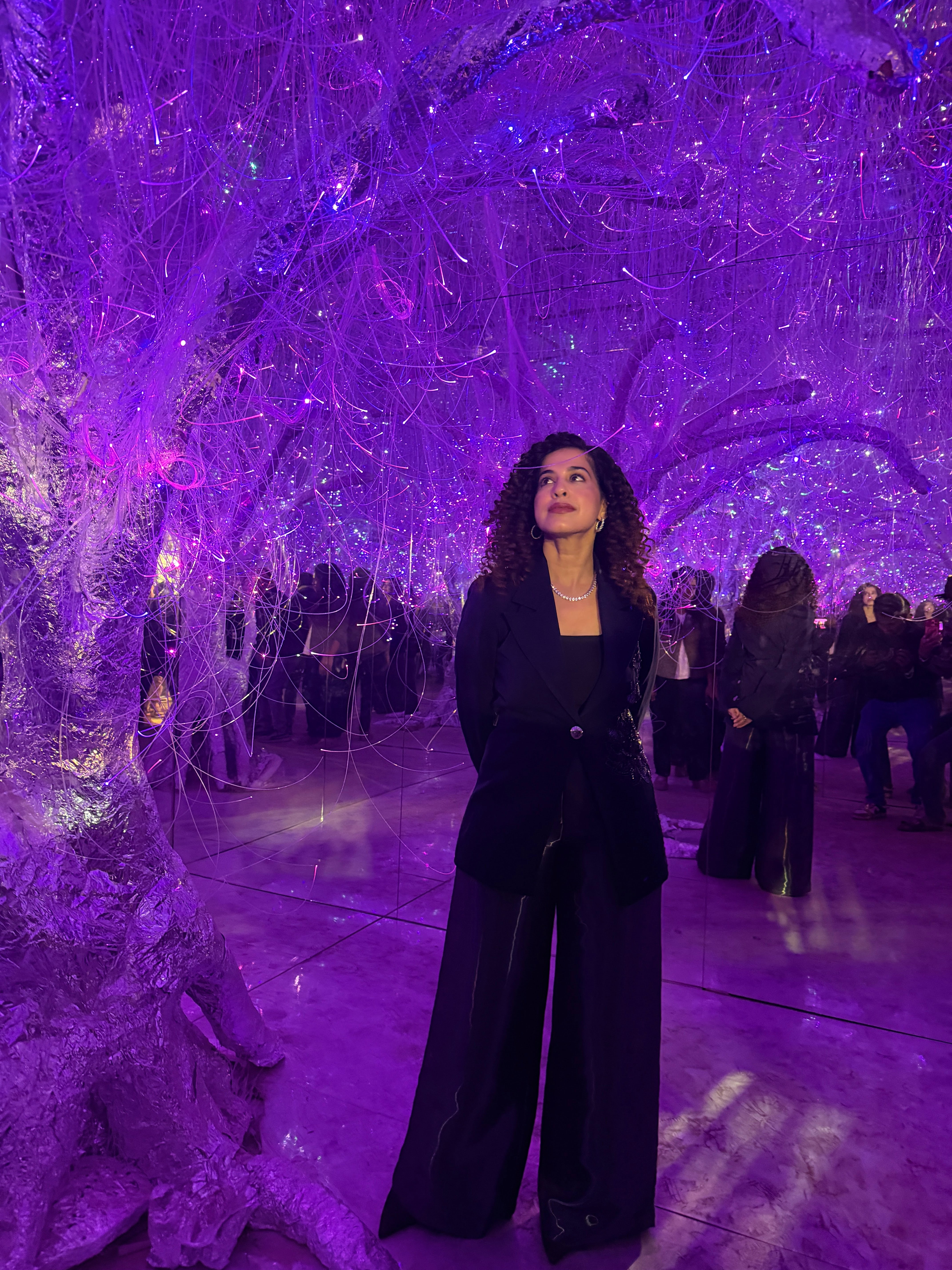 Kamiya jani in our midnight lotus blazer & midnight veil pant