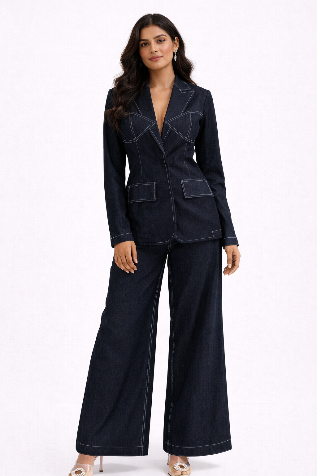 OBSIDIAN LINE Wide-Leg Denim Pants