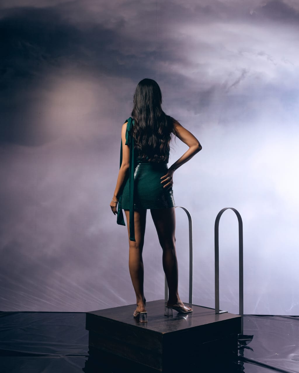 Emerald Mirage Mini Dress