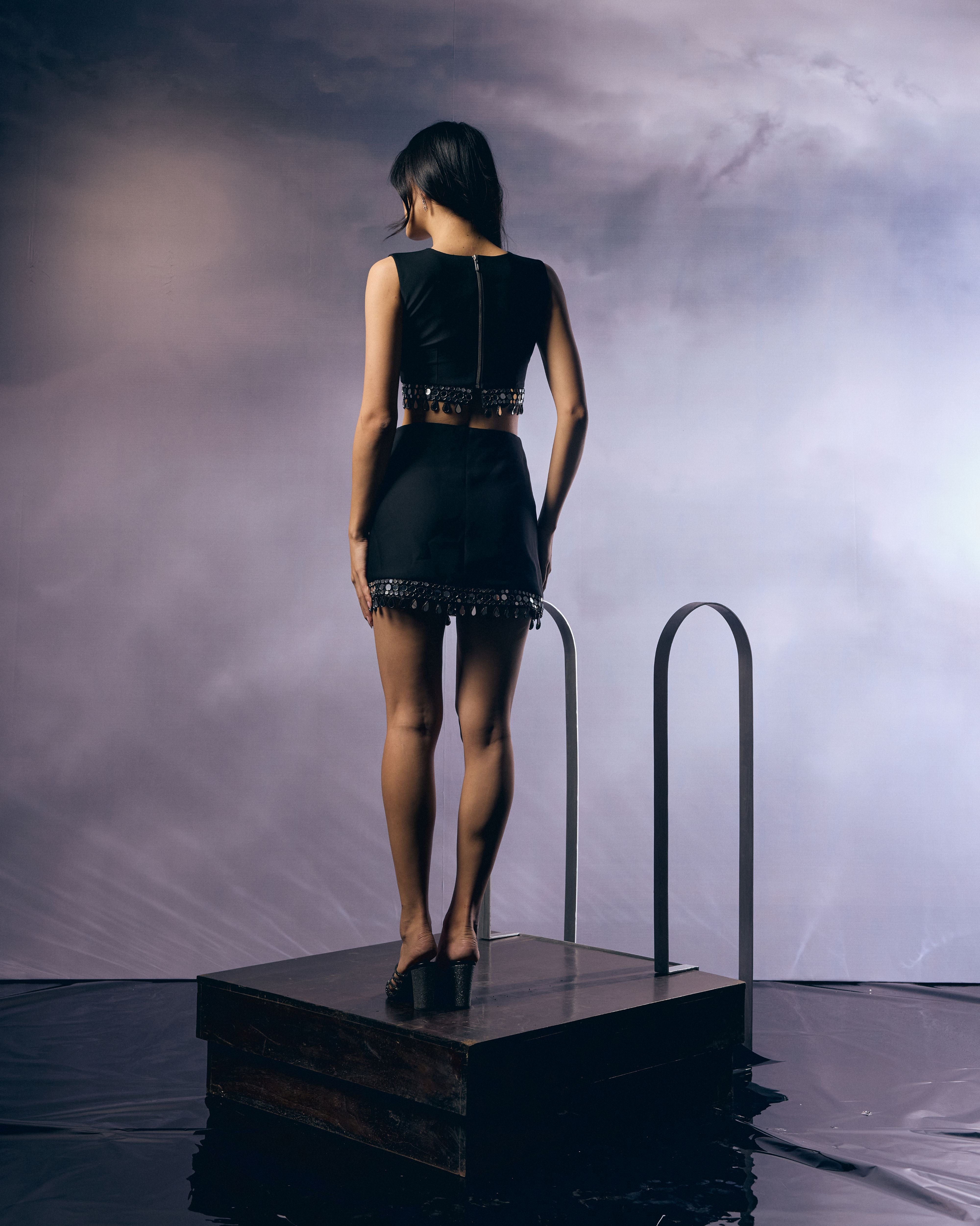 SABLE CROP TOP &  MINI SKIRT SET