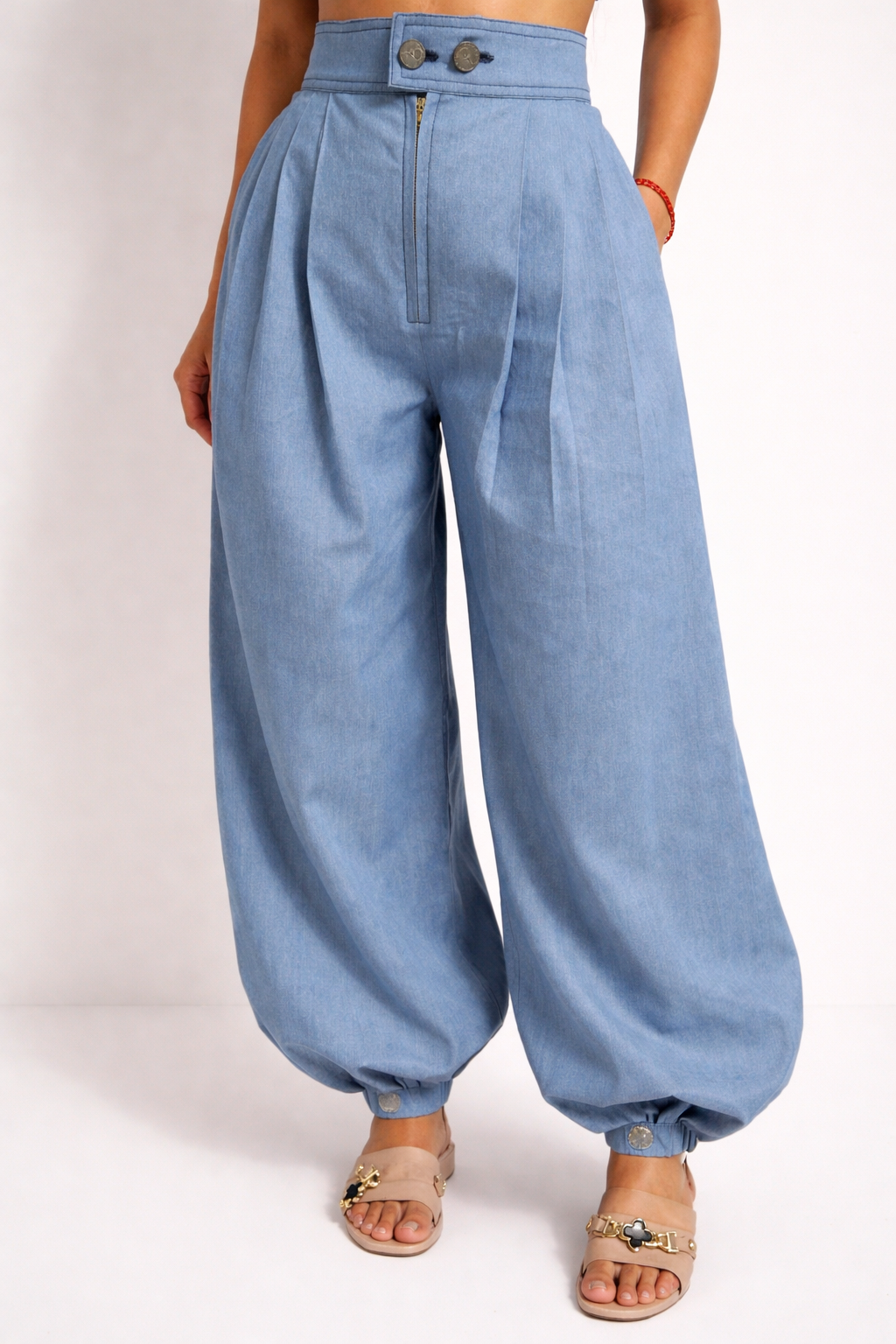 AZURE DRIFT Gathered Balloon Pants